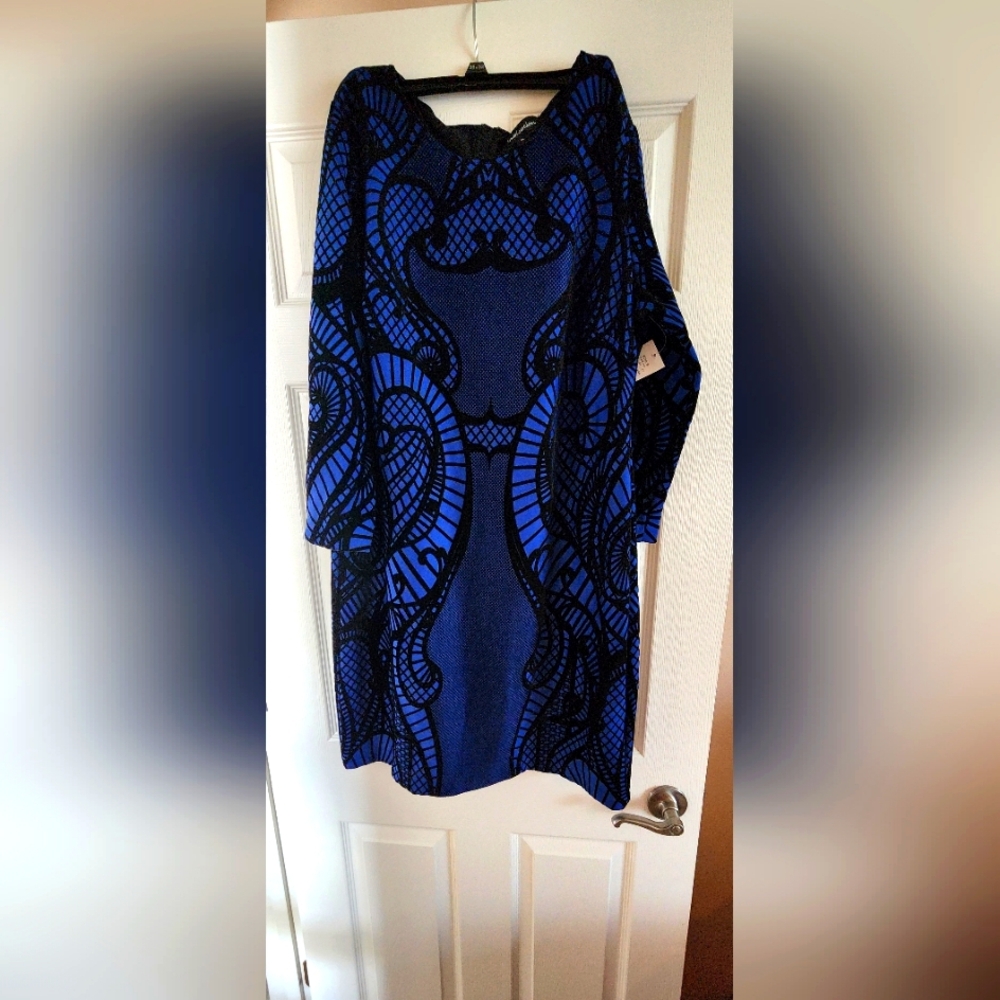 Kohl's black & blue XL dress